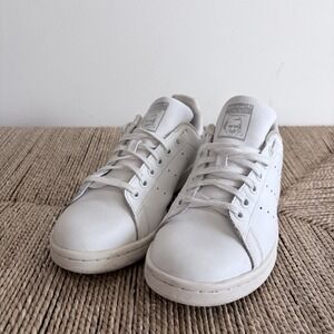 Men's / Youth ADIDAS 'Stan Smith' Sz 6 US Shoes White Leather Silver Accents